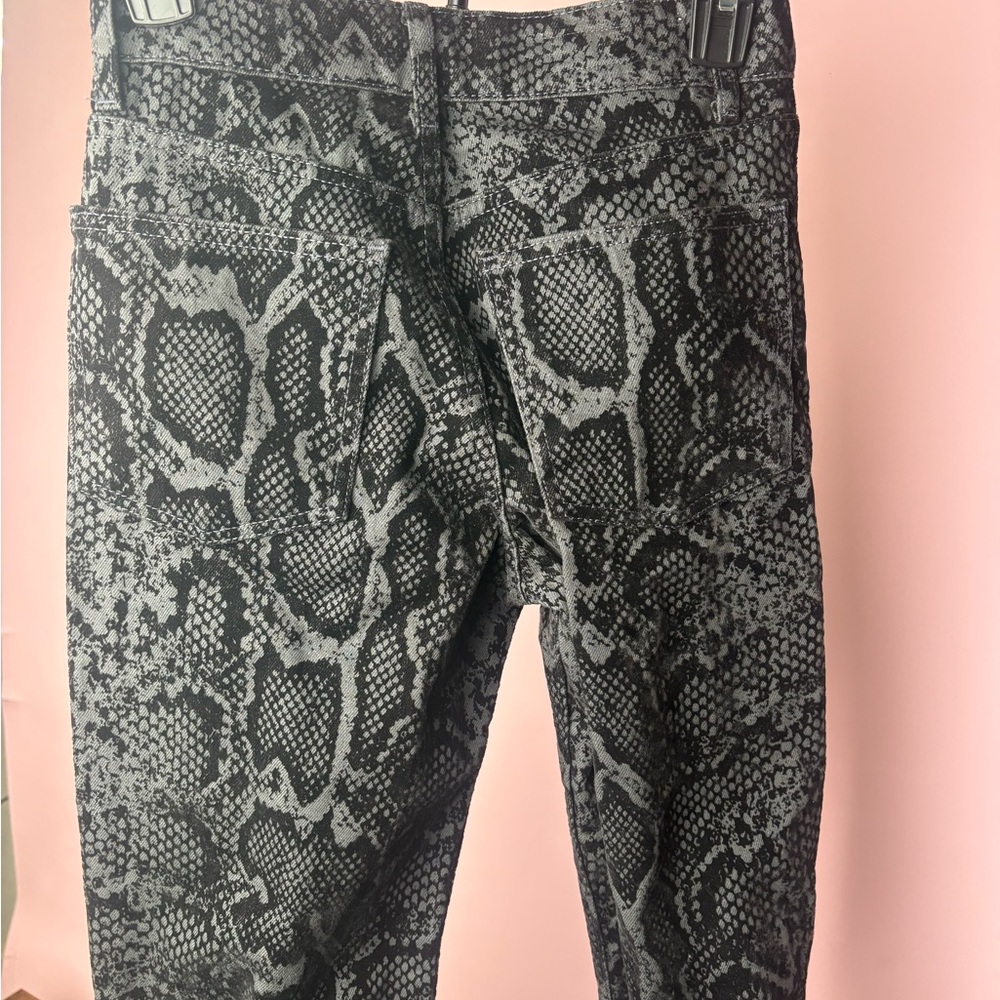 Zara Black and Gray Textured Pants